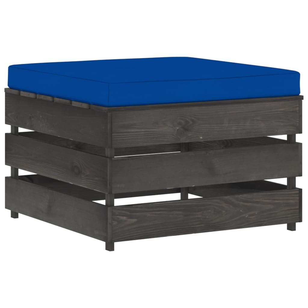 Set Divani da Giardino con Cuscini 8pz Legno Impregnato Grigio cod mxl 44016