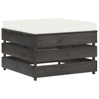Set Salotto Giardino con Cuscini 12 pz Legno Impregnato Grigio 3068506