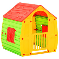 Area giochi per bambini 102 x 90 x 109 cm rosso verde giallo 02_0005115
