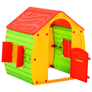 Area giochi per bambini 102 x 90 x 109 cm rosso verde giallo 02_0005115