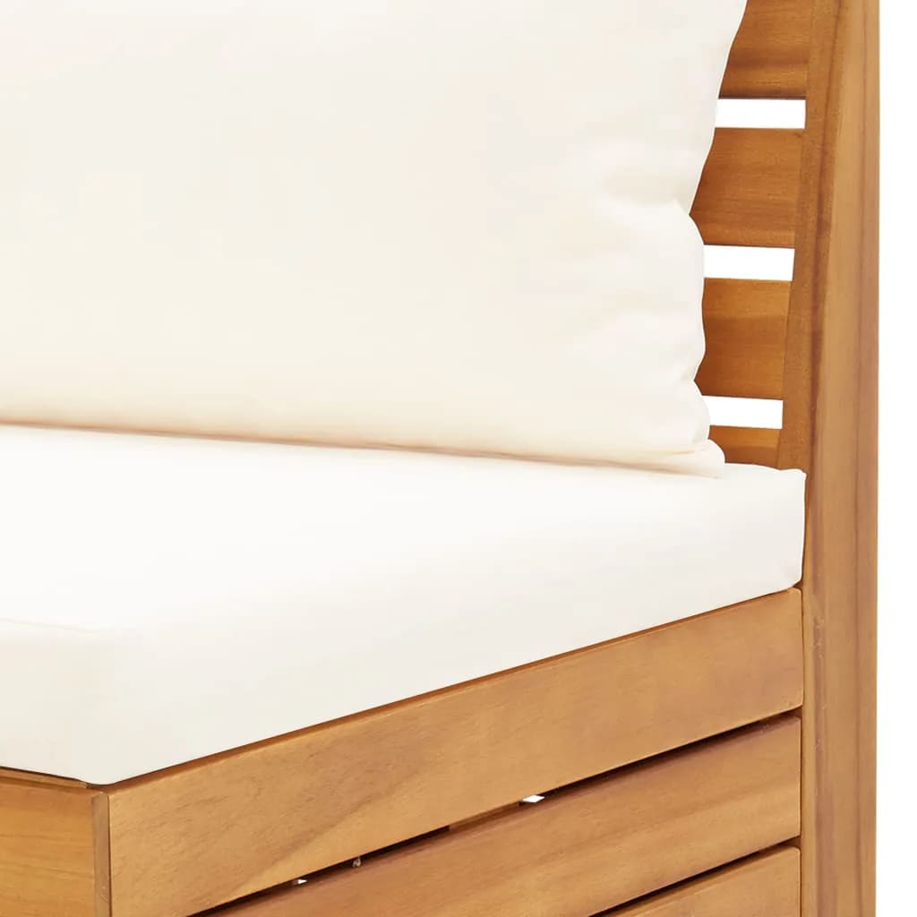 Divano da Giardino a 2 Posti e Cuscini Legno Massello di Acacia 316246