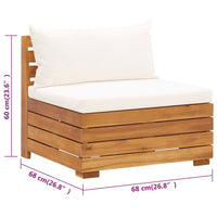 Divano da Giardino a 2 Posti e Cuscini Legno Massello di Acacia 316246