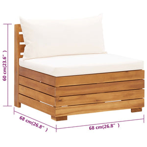 Divano da Giardino a 2 Posti e Cuscini Legno Massello di Acacia 316246