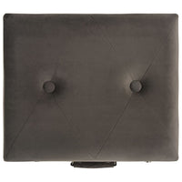 Sgabello con Contenitore 40 cm in Velluto Grigio 329253