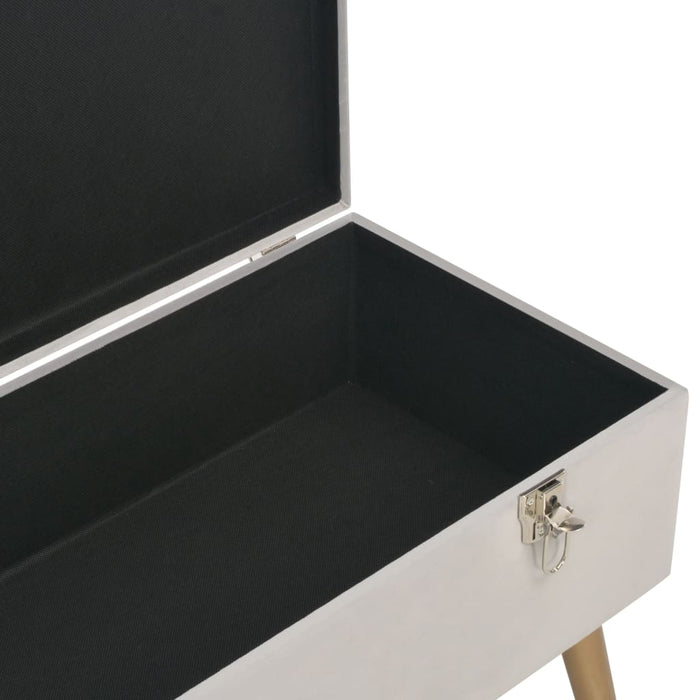 Panca con Vano Portaoggetti 80 cm Grigio in Velluto 329932