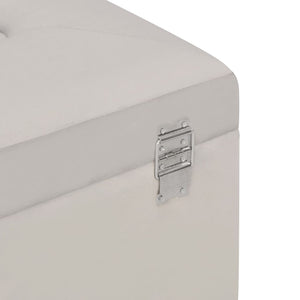 Panca con Vano Portaoggetti 80 cm Grigio in Velluto 329932