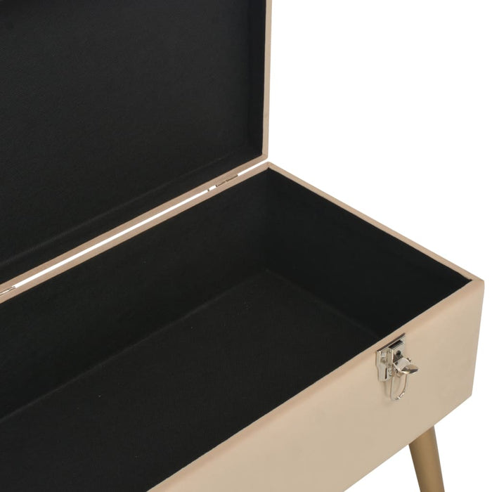 Panca panca con vano portaoggetti 80 cm beige velluto 02_0010726