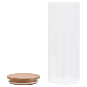 Barattoli di Vetro con Coperchio in Bambù 6 pz 1000 ml 150696