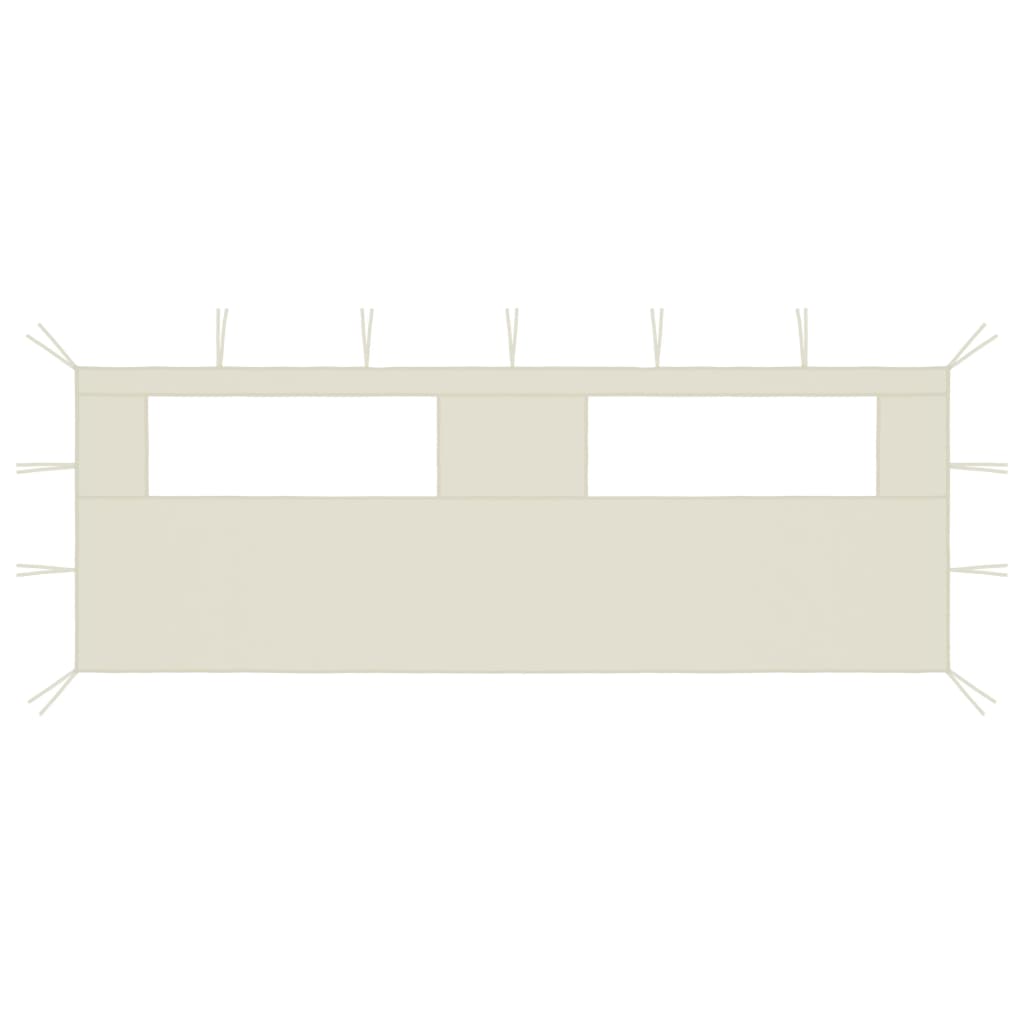 Parete con Finestre per Gazebo 6x2 m Crema cod mxl 76238