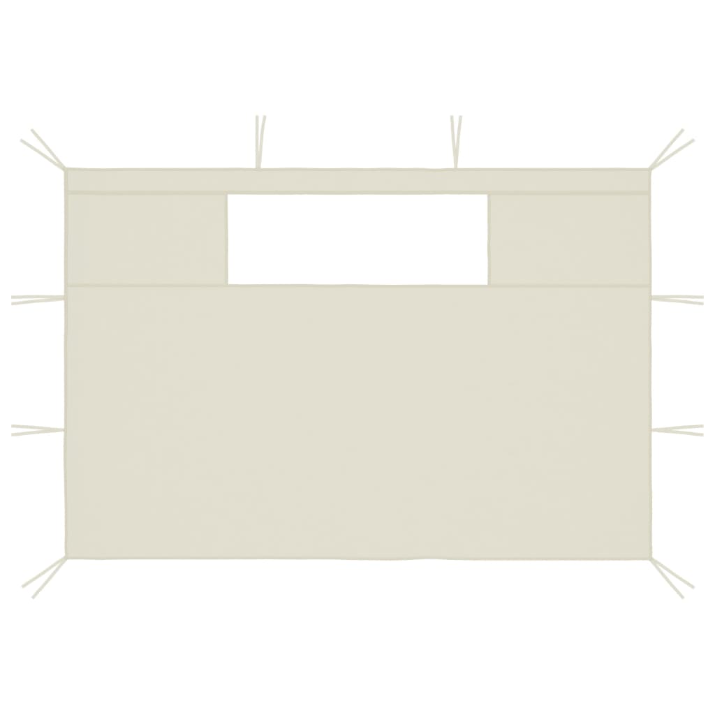 Pareti con Finestre per Gazebo 2 pz Crema cod mxl 73190