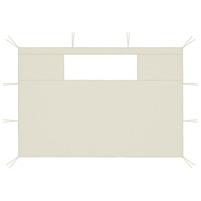 Pareti con Finestre per Gazebo 2 pz Crema cod mxl 73190