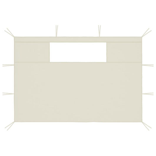 Pareti con Finestre per Gazebo 2 pz Crema 3070417