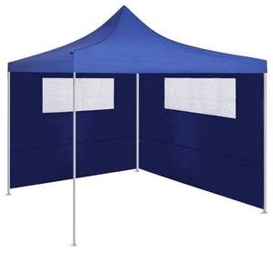 Pareti con Finestre per Gazebo 2 pz Blu 3070418