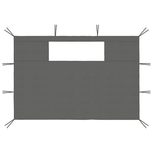 Pareti con Finestre per Gazebo 2 pz Antracite 3070419
