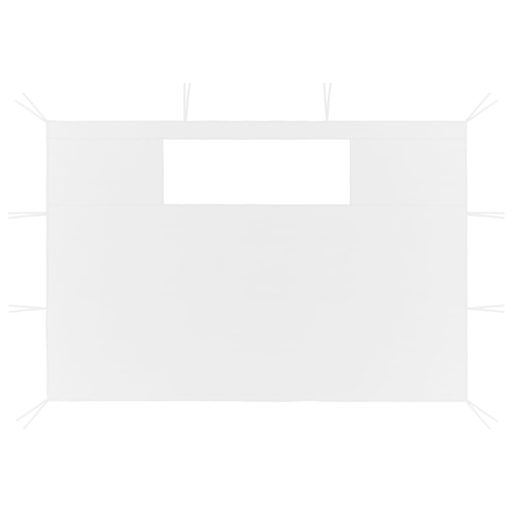 Pareti con Finestre per Gazebo 2 pz Bianche 3070420