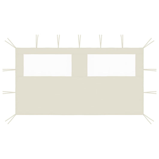 Parete con Finestre per Gazebo 4x2 m Crema cod mxl 76237