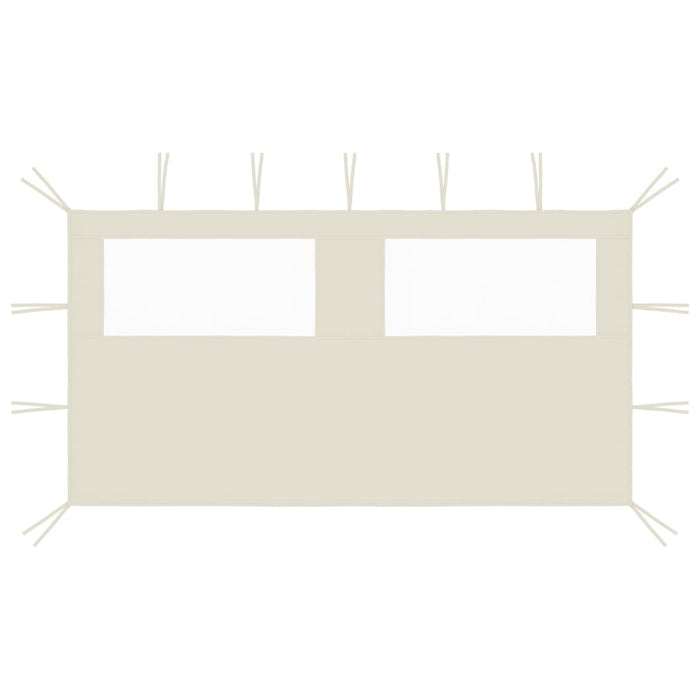 Parete con Finestre per Gazebo 4x2 m Crema cod mxl 76237
