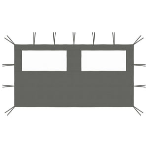 Parete con Finestre per Gazebo 4x2 m Antracite cod mxl 78680