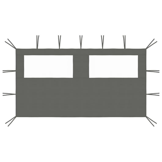 Parete con Finestre per Gazebo 4x2 m Antracite cod mxl 78680