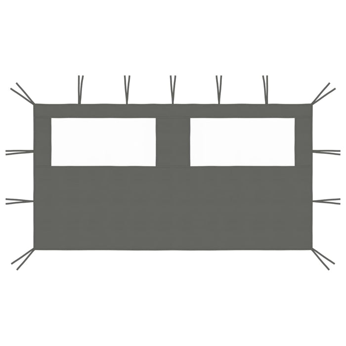 Parete con Finestre per Gazebo 4x2 m Antracite cod mxl 78680