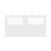 Parete con Finestre per Gazebo 4x2 m Bianca cod mxl 64950