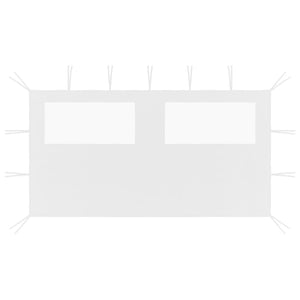 Parete con Finestre per Gazebo 4x2 m Bianca cod mxl 64950