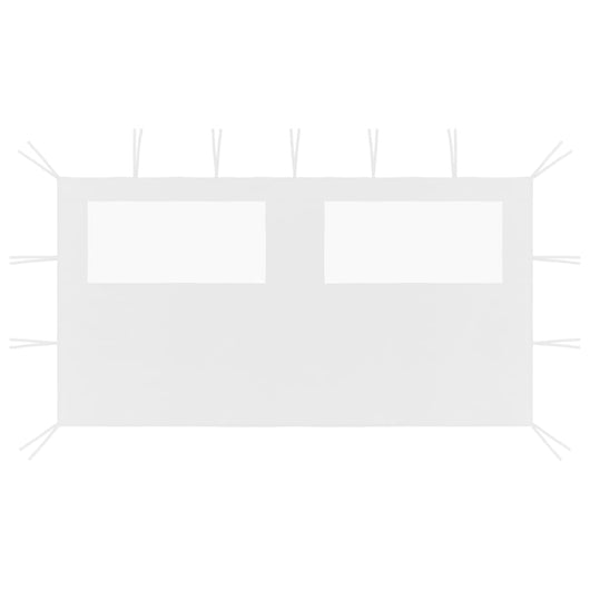 Parete con Finestre per Gazebo 4x2 m Bianca cod mxl 64950