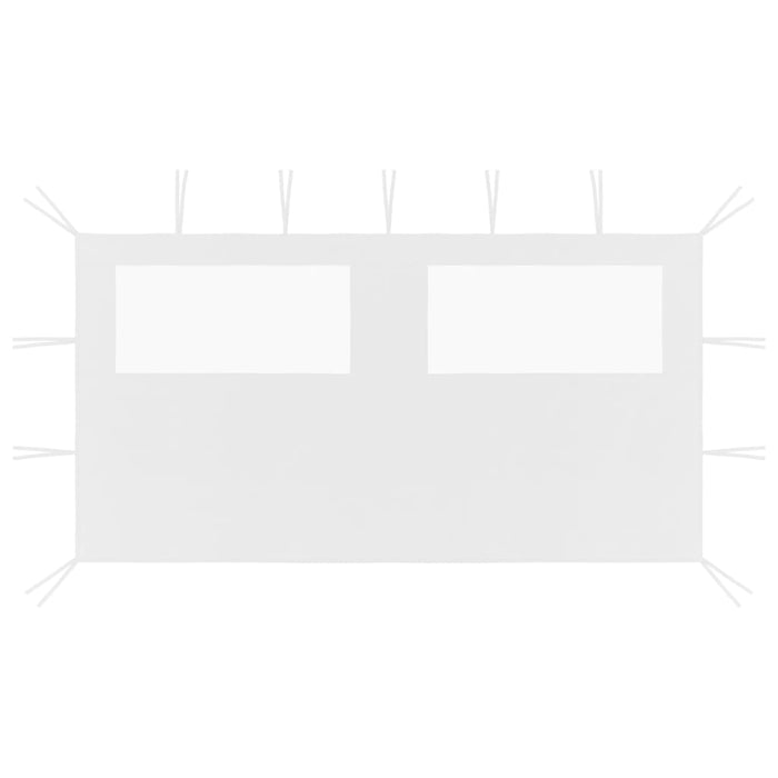 Parete con Finestre per Gazebo 4x2 m Bianca cod mxl 64950