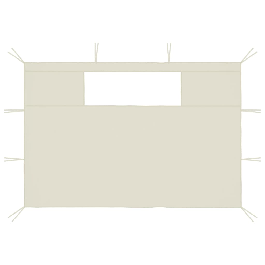 Pareti con Finestre per Gazebo 2 pz Crema cod mxl 63550