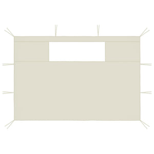 Pareti con Finestre per Gazebo 2 pz Crema cod mxl 63550