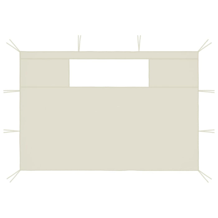 Pareti con Finestre per Gazebo 2 pz Crema cod mxl 63550