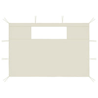 Pareti con Finestre per Gazebo 2 pz Crema 3070425