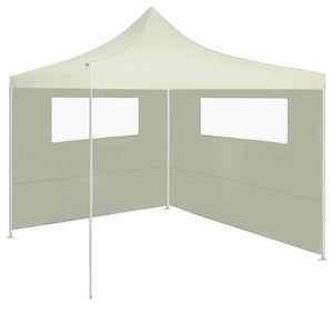 Pareti con Finestre per Gazebo 2 pz Crema 3070425