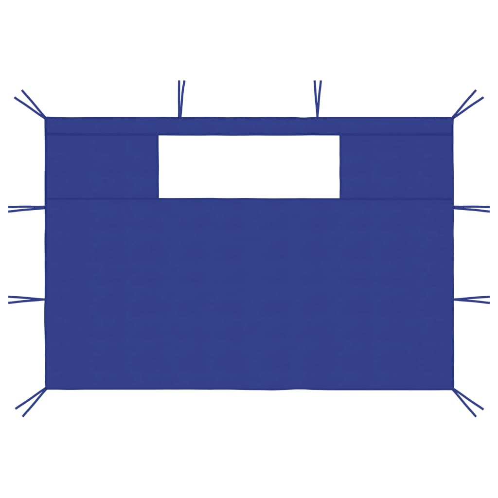 Pareti con Finestre per Gazebo 2 pz Blu 3070426