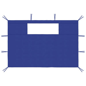 Pareti con Finestre per Gazebo 2 pz Blu 3070426