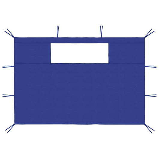 Pareti con Finestre per Gazebo 2 pz Blu 3070426