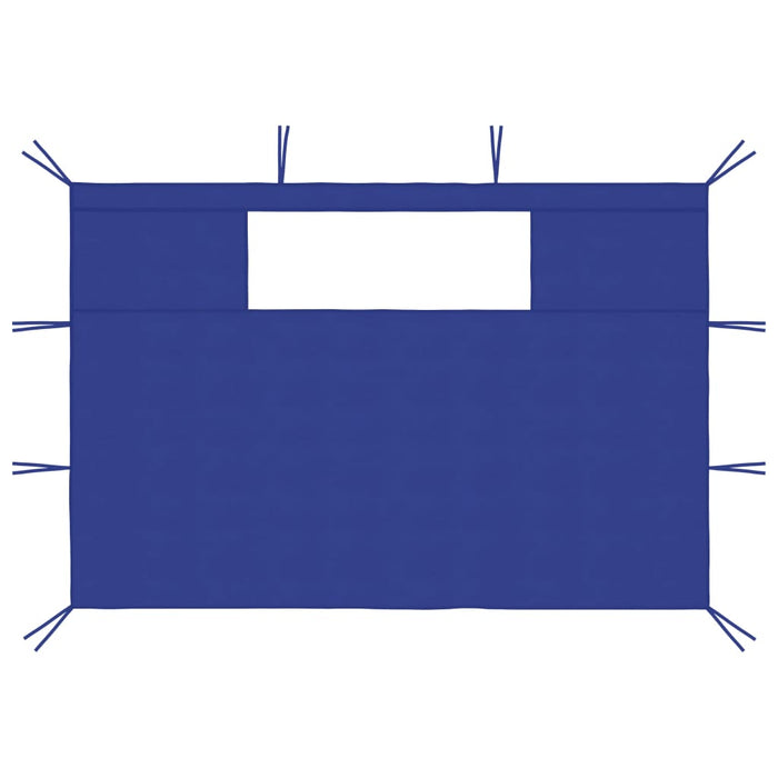 Pareti con Finestre per Gazebo 2 pz Blu 3070426