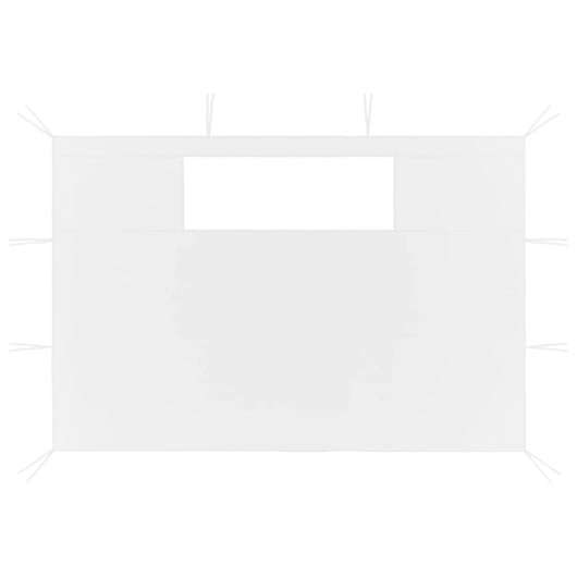 Pareti con Finestre per Gazebo 2 pz Bianche 3070428
