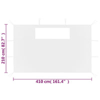 Pareti con Finestre per Gazebo 2 pz Bianche 3070428