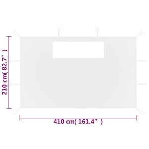 Pareti con Finestre per Gazebo 2 pz Bianche 3070428