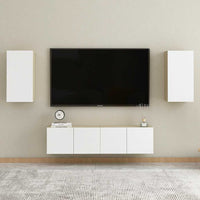 Mobile TV-Credenza TV-Console TV Bianco Rovere Sonoma 30,5x30x60 cm Legno Multistrato