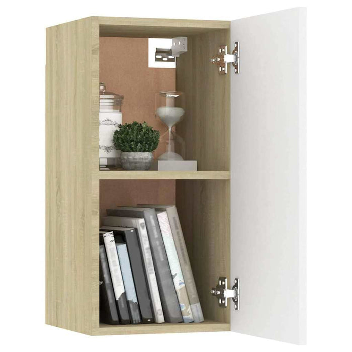 Mobile TV-Credenza TV-Console TV Bianco Rovere Sonoma 30,5x30x60 cm Legno Multistrato