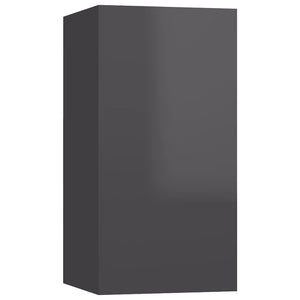 Mobile Porta TV Grigio Lucido 30,5x30x60 cm Legno Multistrato 803342