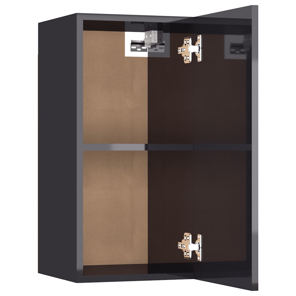 Mobile Porta TV Grigio Lucido 30,5x30x60 cm Legno Multistrato 803342