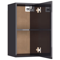 Mobile Porta TV Grigio Lucido 30,5x30x60 cm Legno Multistrato 803342