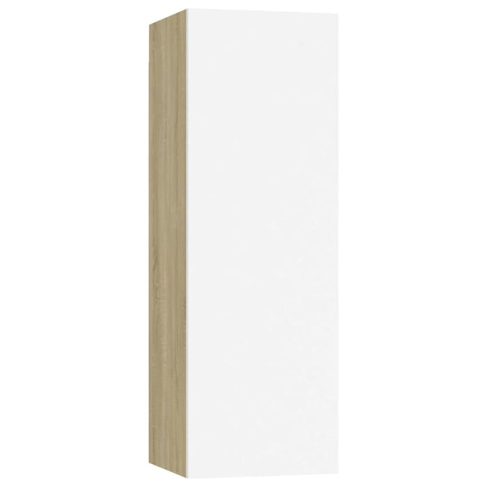 Mobile TV Bianco e Rovere Sonoma 30,5x30x90 cm in Truciolato