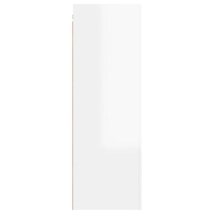 Mobili TV 2pz Bianco Lucido 30,5x30x90 cm Legno Multistrato 803357