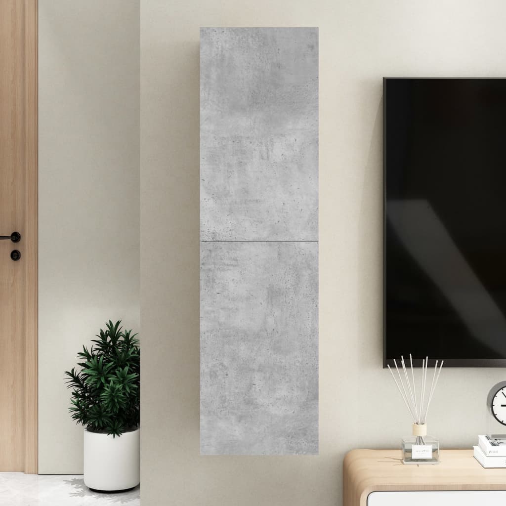Mobile Porta TV Grigio Cemento 30,5x30x110 cm Legno Multistrato 803370
