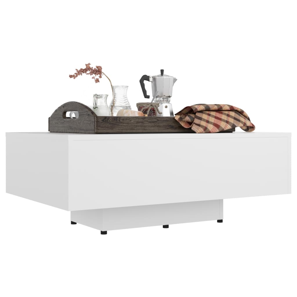 Tavolino da Salotto Bianco 85x55x31 cm in Legno Multistrato 803380