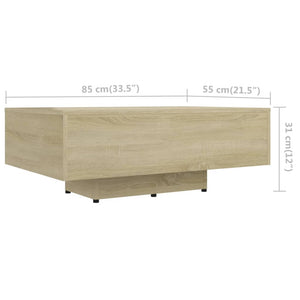 Tavolino da Salotto Rovere Sonoma 85x55x31cm Legno Multistrato 803383